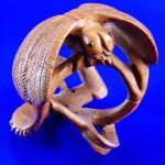 Handwork Carved Boxwood Wood Netsuke Carving Dragonfly