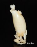 aeb0587 Japanese Hippo Ivory Carving Snuff Bottle Fruit