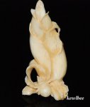 aeb0547 Hand Carved Hippo Ivory Carving Snuff Bottle Corn