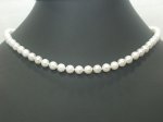 dana001 Genuine Akoya Cultured Pearl Necklace 7mm 14K Gold