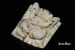 adb0843 Fine Genuine Mammoth Ivory Netsuke Crab