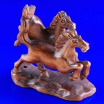 Handwork Carved Boxwood Wood Netsuke Carving Horse Run