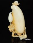 aeb0596 Japanese Hippo Ivory Carving Snuff Bottle Fruit
