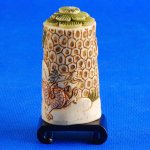 Carved OX Bone Snuff bottle Carving Dragon With Stand