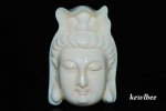 adb0846 GENUINE MAMMOTH TUSK BEAD KWAN-YIN MASK