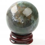 40mm Indian Agate Gem Stone Sphere Ball Crystal Display