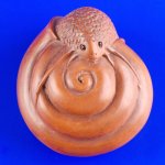 Handwork Carved Boxwood Wood Netsuke Carving Cute Snail