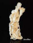 aeb0552 Handcraft Hippo Ivory Carving Snuff Bottle Frog On Lotus Leaf