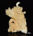 aeb0576 Japanese Hippo Ivory Carving Snuff Bottle