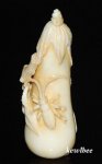 aeb0624 Hand Carved Hippo Ivory Carving Snuff Bottle Eggplant