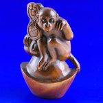 Handwork Carved Boxwood Netsuke Carving Fortune Monkey