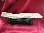kka0303 Mammoth Ivory Carving 2 Crocodile 13.5"
