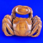 Handwork Carved Boxwood Wood Netsuke Carving Cute Crab