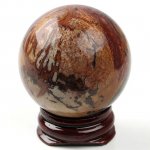 40mm Picasso Jasper Stone Sphere Ball,Crystal Display
