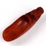 Carved Craftwork Boxwood Tea & Coffee Scoop Carving Bat