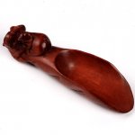 Carved Art Boxwood Tea & Coffee Scoop Carving Elephant