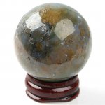 Indian Agate Stone Sphere Ball Crystal Display Ornament