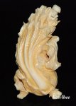 aeb0602 Japanese Hippo Ivory Carving Snuff Bottle Cabbage