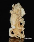 aeb0509 Hand Carved Hippo Ivory Carving Snuff Bottle Cabbage
