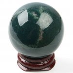 Moss Agate Stone Sphere Ball Crystal Display Decoration