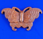 Japanese Carved Boxwood Wood Netsuke Carving Butterfly #648
