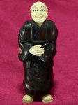 win4041 ebony wood mammoth ivory netsuke man look up