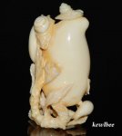 aeb0495 Japanese Hippo Ivory Carving Snuff Bottle