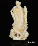 aeb0564 Japanese Hippo Ivory Carving Snuff Bottle Fruit
