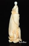 aeb0607 Japanese Hippo Ivory Carving Snuff Bottle Corn 3-1/4"