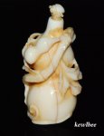 aeb0474 HANDCRAFT HIPPO TUSK SNUFF BOTTLE HEXAPOD GOURD