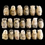 Wholesale 20pcs Carved Ox Bone Netsuke Human Carvings