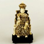 Carved OX Bone Carving Statue Sculpture Empress Display