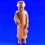 Hand Carved Boxwood Wood Netsuke Carving Ancient Man