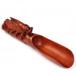 Carved Crafts Boxwood Tea & Coffee Scoop Carving Cicada