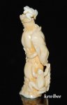 aeb0616 Hand Carved Hippo Ivory Carving Snuff Bottle Frog Lotus Root