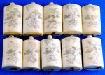 Wholesale 10/Lots Chinese Carved Ox Bone Inro Carving