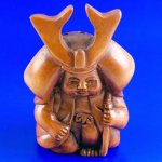 Hand Carved Boxwood Wood Netsuke Carving Egypt Pharaoh
