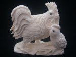 adb0262 Fine Genuine Mammoth Ivory Netsuke Rooster Chick