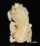 aeb0553 Handcraft Hippo Ivory Carving Snuff Bottle Cabbage