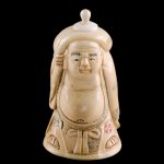 Hand Carved OX Bone Snuff bottle Carving Lucky Buddha