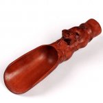 Carved Craftwork Boxwood Tea & Coffee Scoop Carving Cow