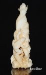 aeb0493 Japanese Hippo Ivory Carving Snuff Bottle Frog On Lotus Leaf