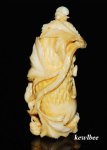 aeb0534 HAND CARVED HIPPO TUSK SNUFF BOTTLE CUCUMBER