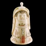 Hand Carved OX Bone Snuff bottle Carving Palace Lady