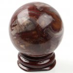 40mm Round Picasso Jasper Gem Stone Sphere Ball Display