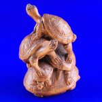 Handwork Carved Boxwood Wood Netsuke Carving 3 Tortoise