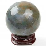 40mm Indian Agate Stone Sphere Ball Display Ornament