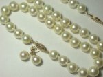 danl002 Sea Water Baroque Golden Akoya Pearl 7.5mm Set
