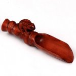 Carved Crafts Boxwood Tea & Coffee Scoop Carving Rabbit