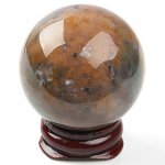 40mm Round Indian Agate Gem Stone Sphere Ball Display